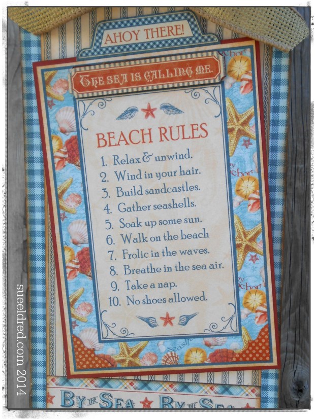 Beach Rules close up