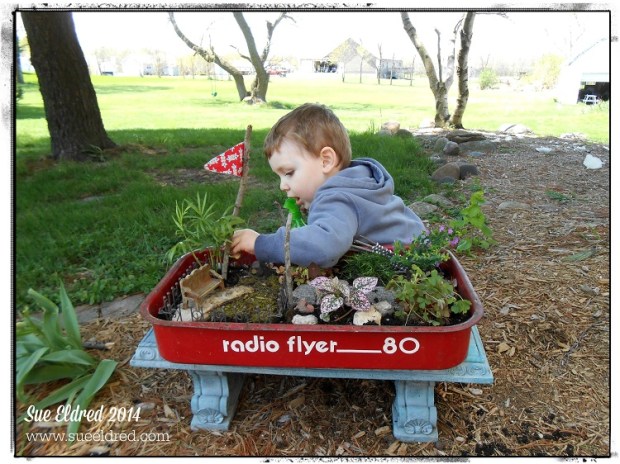 Nick working in the garden
