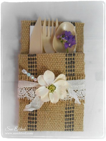 Burlap Utensil Holder 2
