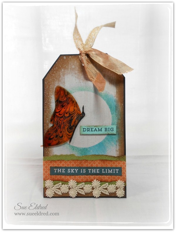 Clearscrap Stazon Butterfly Tag 2