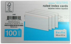 Index cards