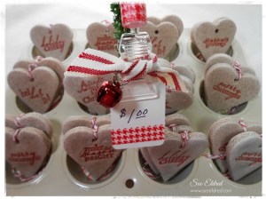 cinnamon cookie ornaments close up