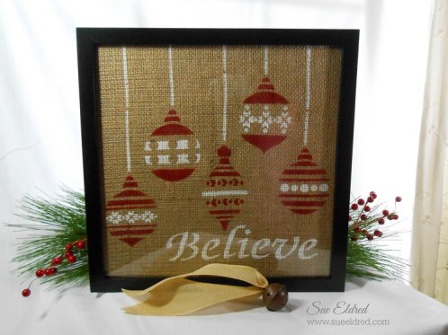 Stenciled Burlap