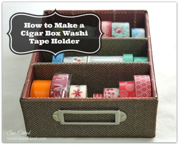 How to Make a Cigar Box Washi Tape Holder 2790