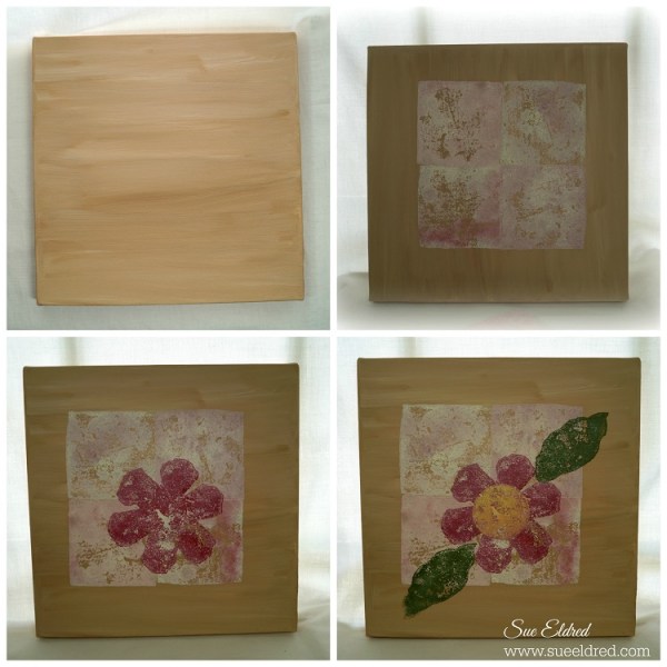 Block Stamping Collage