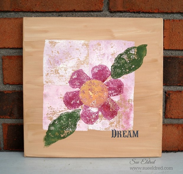 Block Stamping on Canvas with Smoothfoam