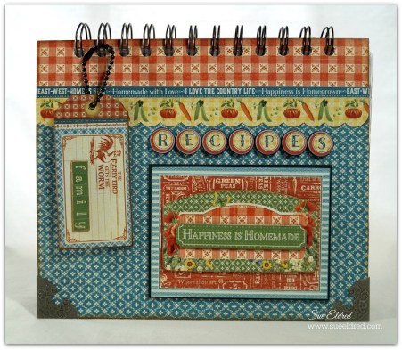 Sue Eldred's Graphic 45's Home Sweet Home Cookbook with Deflecto Pouches 4737