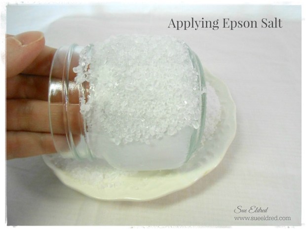 Wedding Votive Applying Epson Salt