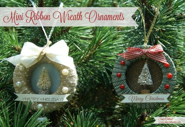 Mini Ribbon Wreath Ornaments