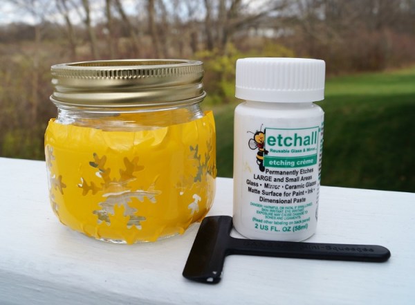 Snowflake Candy Jar Covered 1287