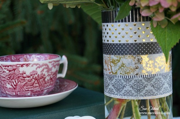 Washi Tape Vase Close Up