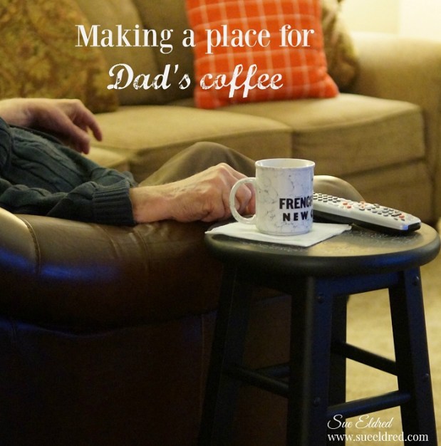 Making a place for Dad's Coffee 5605