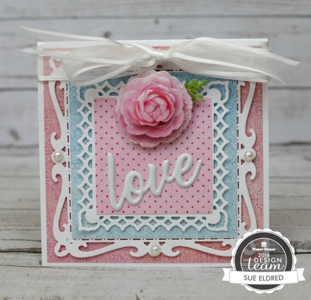 Pretty Pink Rose Card 7594