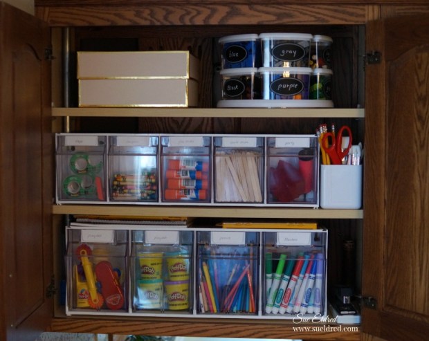 Organizing a kids craft cabinet-Sue's Creative Workshop-www.sueeldred.com 1292