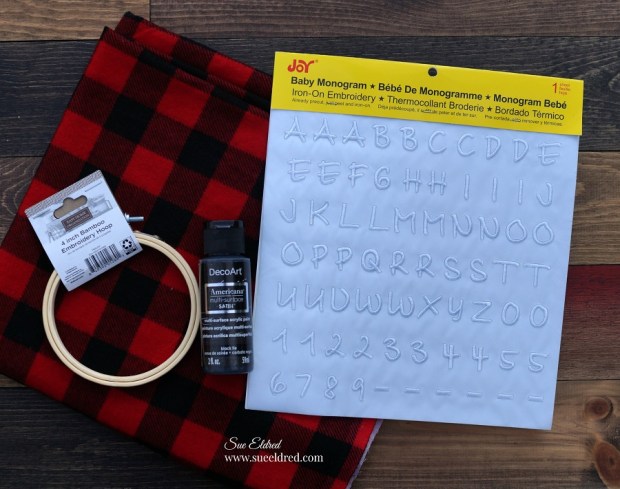 Plaid Tidings Embroidery Hoop Ornament-Sue's Creative Workshop www.sueeldred.com 6340