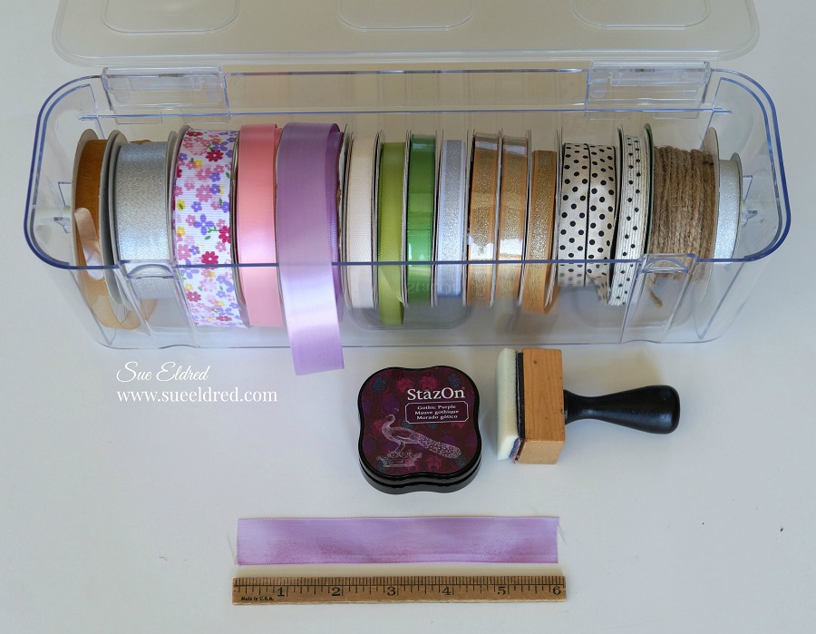 How to make a Ribbon Flower Wreath-Sue's Creative Workshop www.sueeldred.com 8744