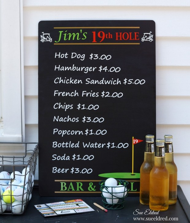 Just for Fun-DIY Golf Menu Board