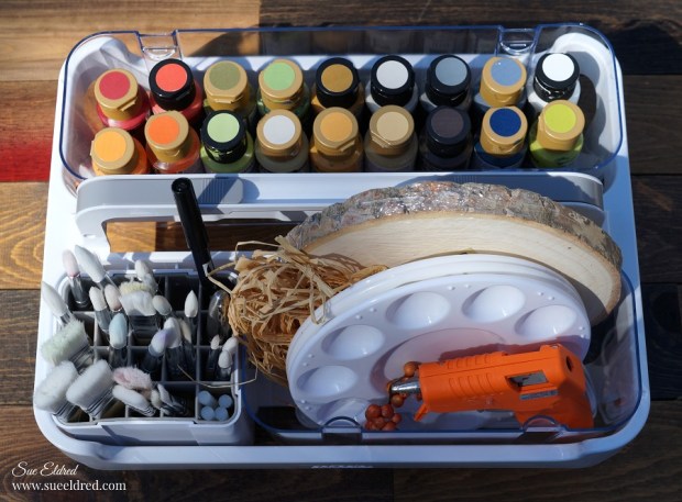 Buffalo Plaid Wood Slice Pumpkin