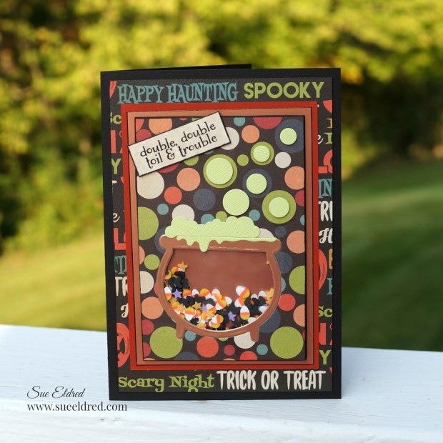 Toil and Trouble Halloween Shaker Card