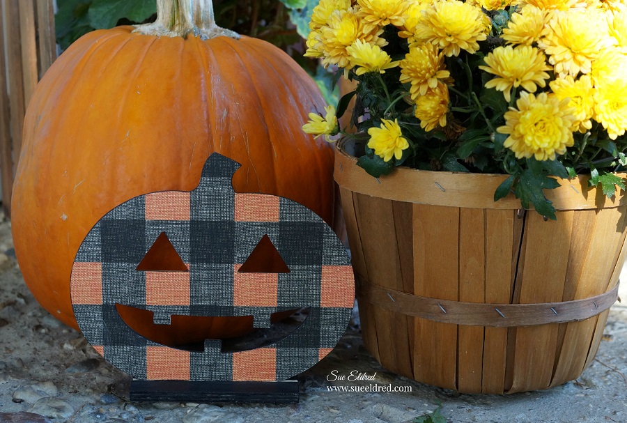 DIY Dollar Store Plaid Pumpkin