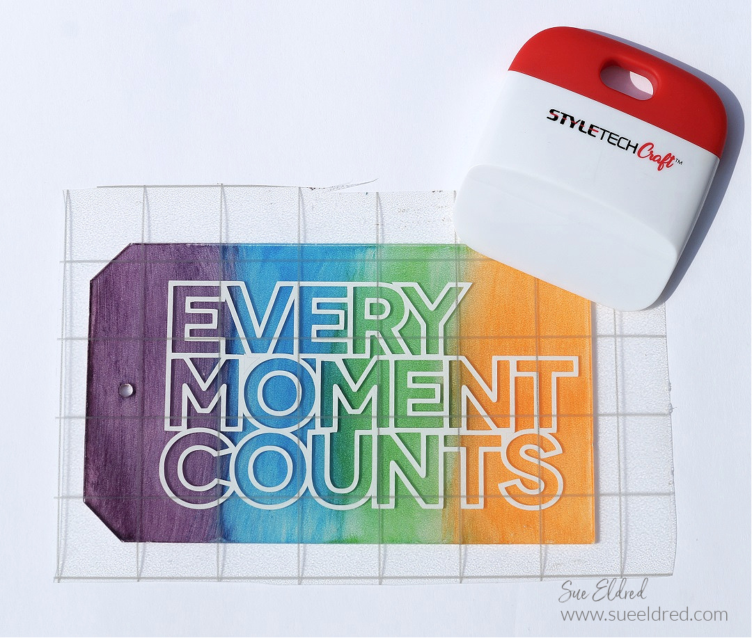 Apply Craft Vinyl to Acrylic Tag