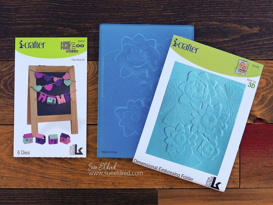 i-crafter tiny home die and water lily embossing plate