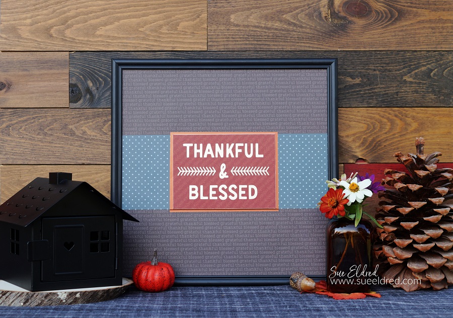 Thankful and Blessed Framed Decoration