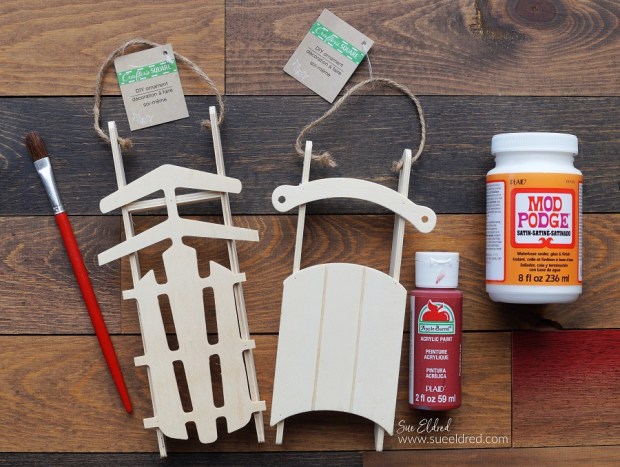 Holiday Sled Ornaments