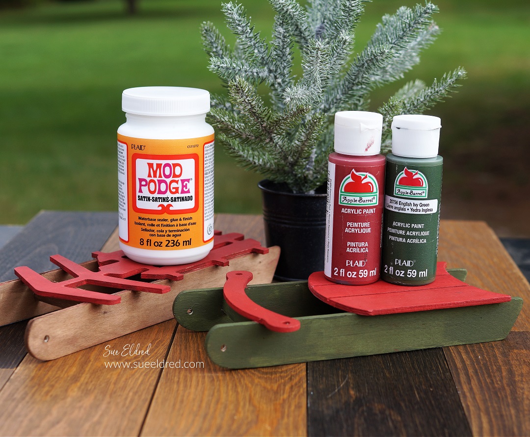 Holiday Sled Ornaments-Sue's Creative Workshop www.sueeldred.com 7043