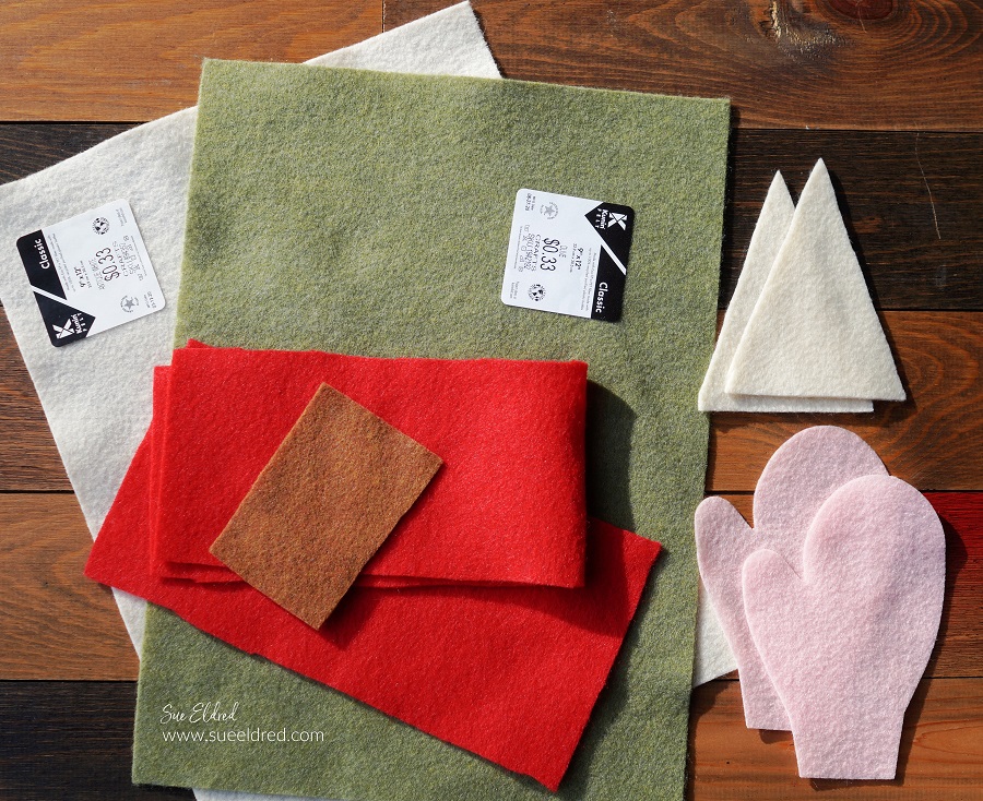 Making Christmas Ornaments with Kunin Felt-Sue's Creative Workshop www.sueeldred.com 7483