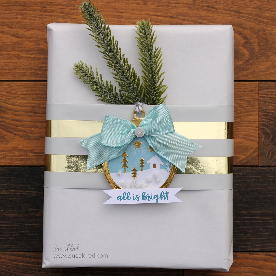 Winter Snow Globe Shaker Tag Ornament