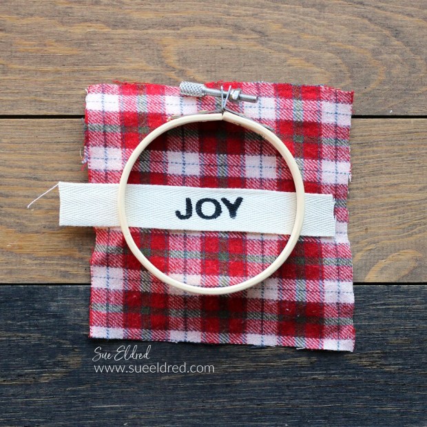 Holiday Plaid Embroidery Hoop Ornament