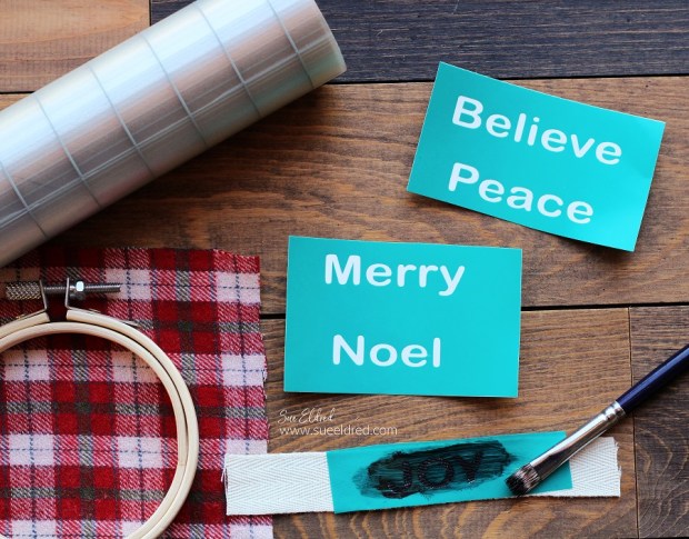 Holiday Plaid Embroidery Hoop Ornament