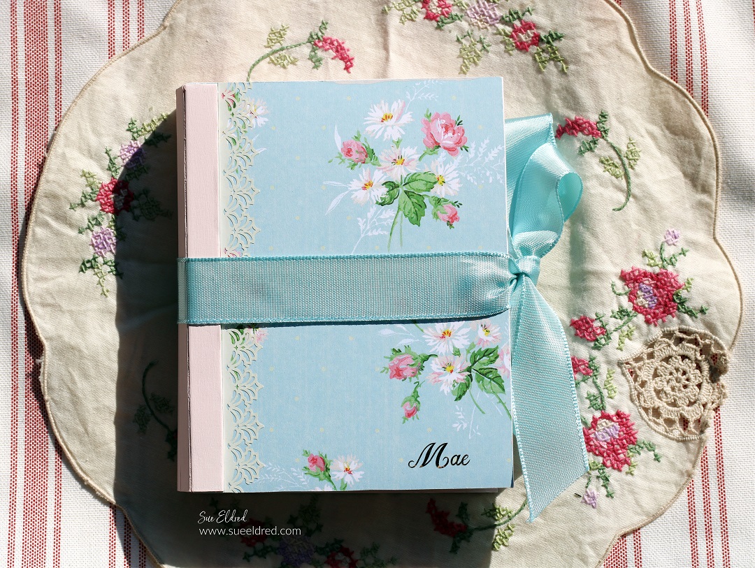 Mae's Treasure Box made using Eileen Hull Sizzix XL Scoreboard Book Box Die