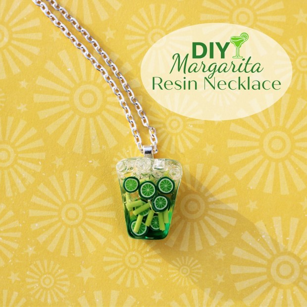 DIY Resin Margarita Necklace