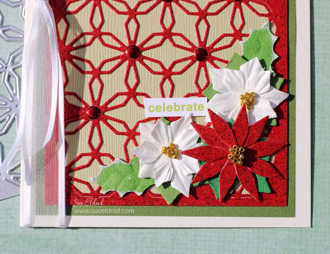 Sizzix Skinny Mini Elements Christmas Poinsettia Card-Sue's Creative Workshop www.sueeldred.com 4940