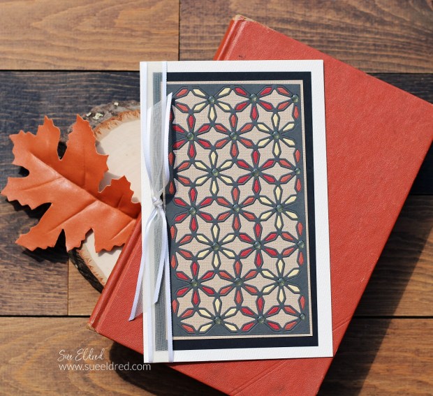 Fall Floral Stained Class Card
