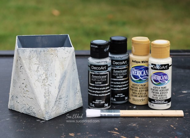 How to make a Faux Stone Geometric Box