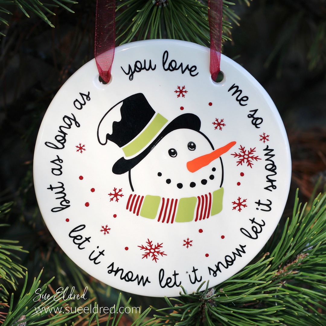 DIY Porcelain Snowman Ornament