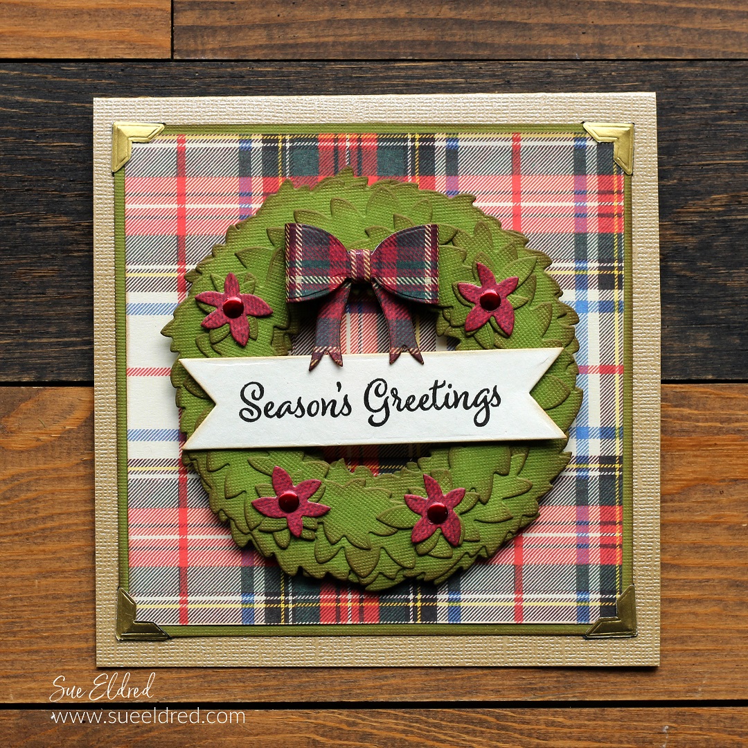 How to make an Inky Layered Wreath Card