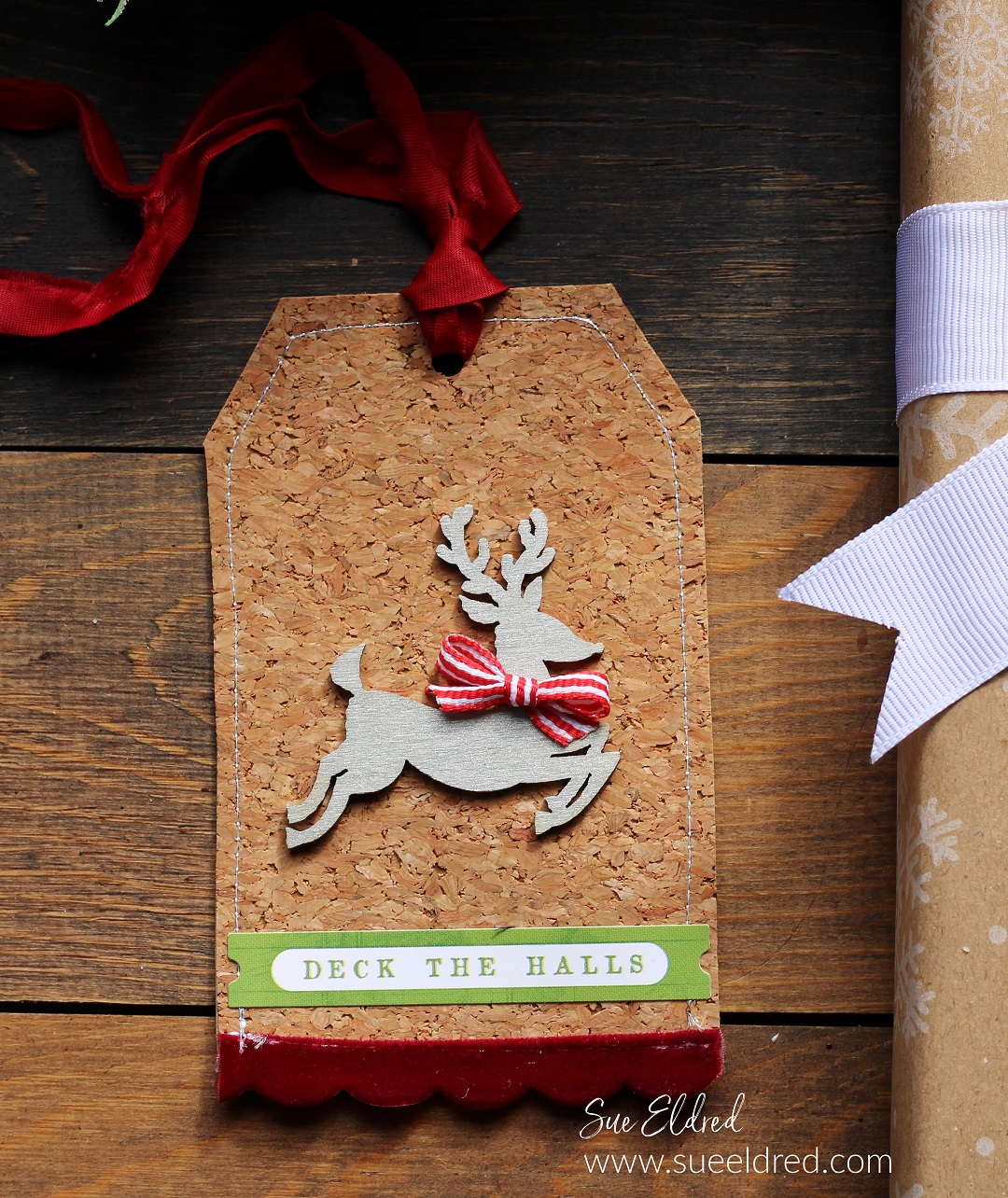 Making Holiday Tags using Cork