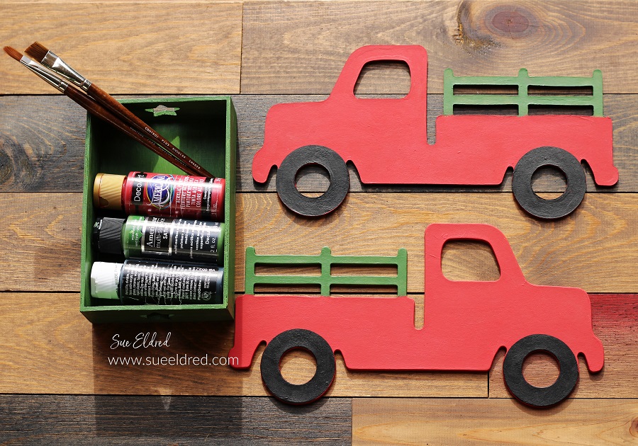 Kringle's Christmas Tree Truck-A Dollar Store Holiday DIY