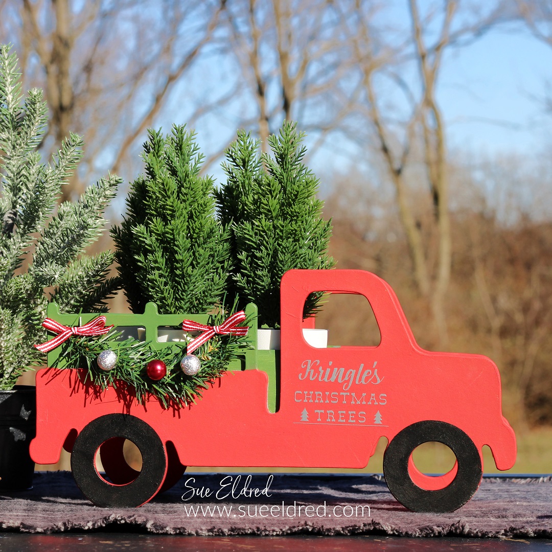 Kringle's Christmas Tree Truck-A Dollar Store Holiday DIY