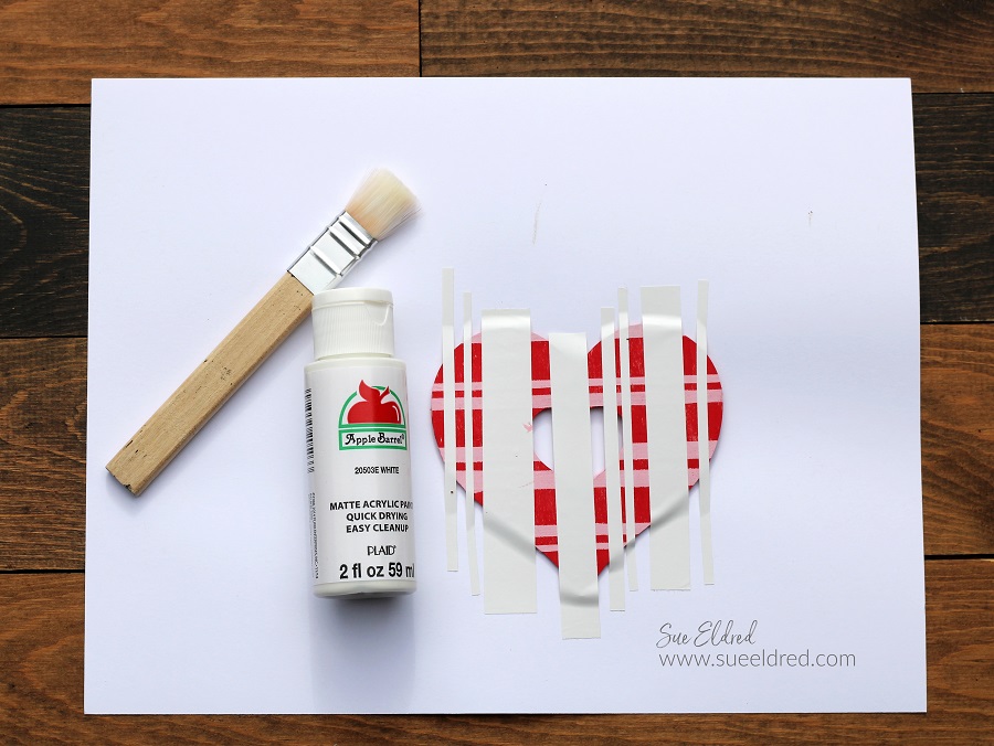 How to make Plaid Shaker hearts using Dollar Tree Heart Ornaments.