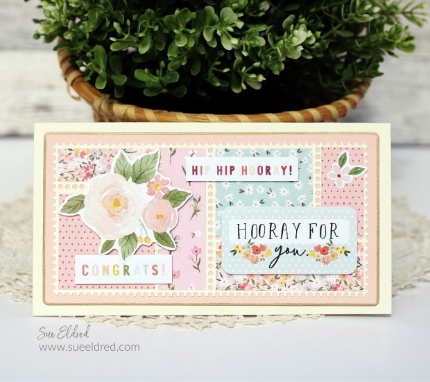 Congrats Patchwork Slimline Card