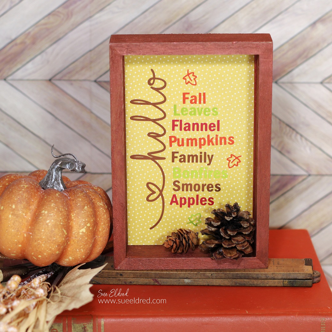 Hello Fall Shadow Box Frame