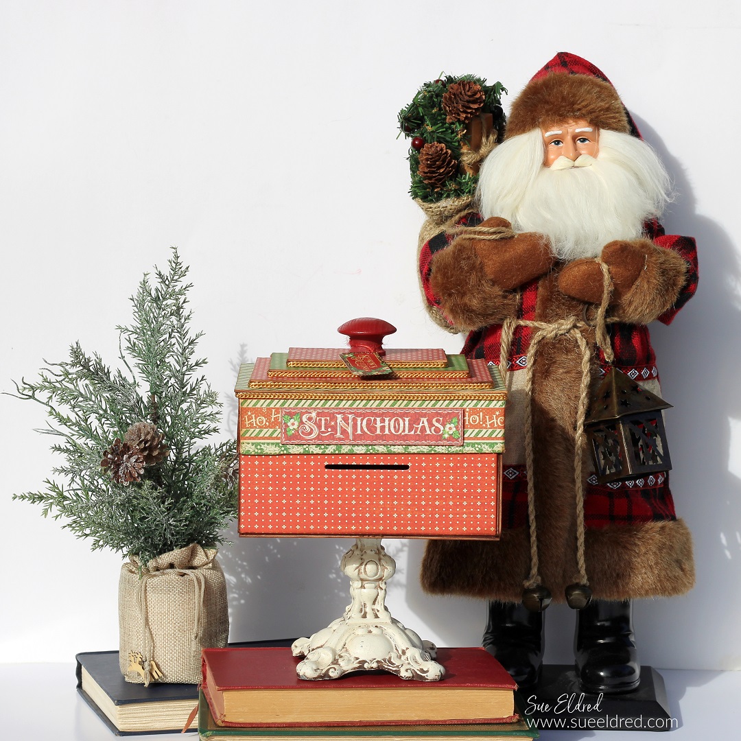 Santa's Letter Box using Sizzix Slotted Box die