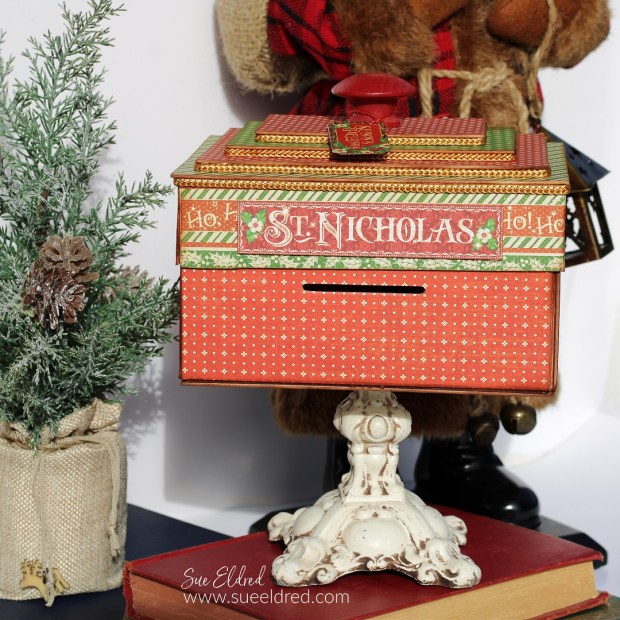 Santa's Letter Box using Sizzix Slotted Box die by Eileen Hull.