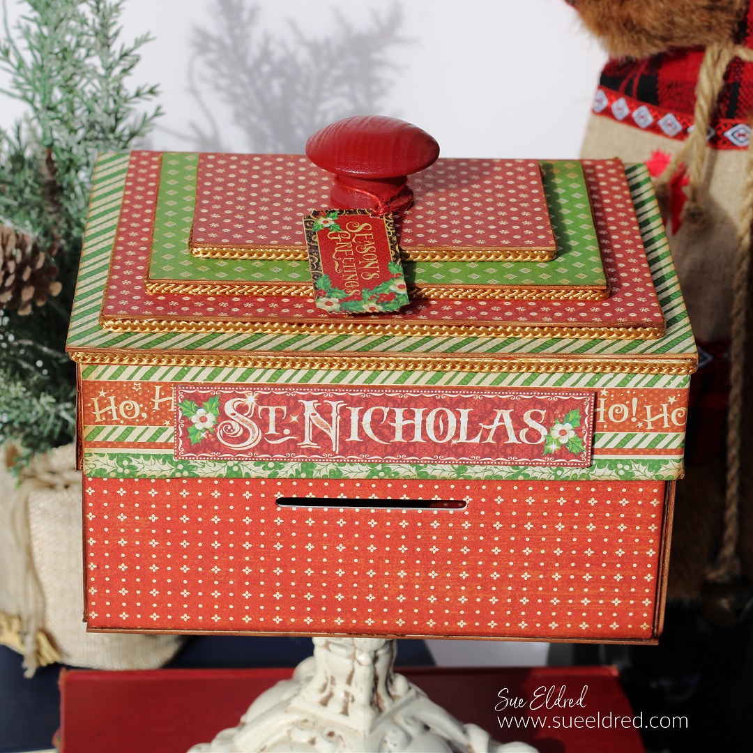 Santa's Letter Box using Sizzix Slotted Box die by Eileen Hull.