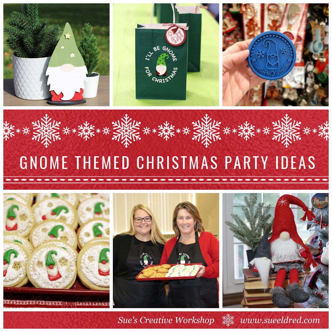 Gnome Themed Christmas Party Ideas-Sue's Creative Workshop www.sueeldred.com